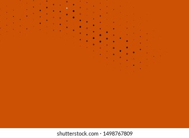 Light Orange vector background with bubbles. Glitter abstract illustration with blurred drops of rain. Template for your brand book.