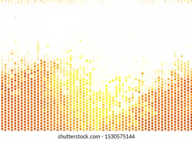 Light Orange vector background with bubbles. Beautiful colored illustration with blurred circles in nature style. Pattern for textures of wallpapers.