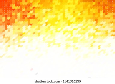 Light Orange vector background with bubbles. Modern abstract illustration with colorful water drops. New template for your brand book.