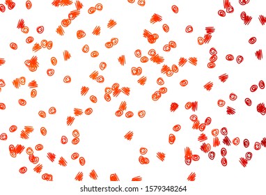Light Orange vector background with bubbles. Blurred bubbles on abstract background with colorful gradient. Completely new template for your brand book.