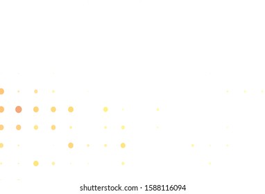 Light Orange vector background with bubbles. Modern abstract illustration with colorful water drops. New template for your brand book.