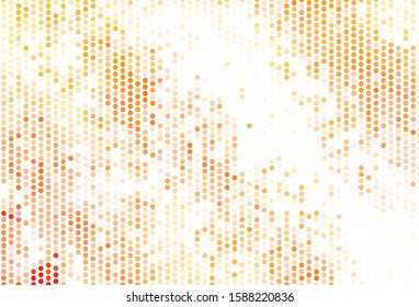 Light Orange vector background with bubbles. Glitter abstract illustration with blurred drops of rain. Pattern for ads, leaflets.