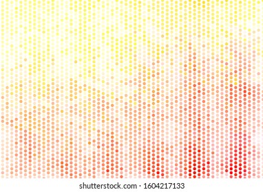 Light Orange vector background with bubbles. Beautiful colored illustration with blurred circles in nature style. Pattern for beautiful websites.