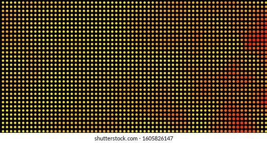 Light Orange vector background with bubbles. Colorful illustration with gradient dots in nature style. Pattern for websites.