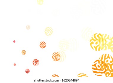Light Orange vector background with bubbles. Blurred decorative design in abstract style with bubbles. Pattern for beautiful websites.
