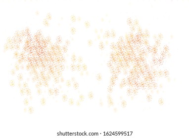 Light Orange vector background with bubbles. Blurred decorative design in abstract style with bubbles. Design for poster, banner of websites.