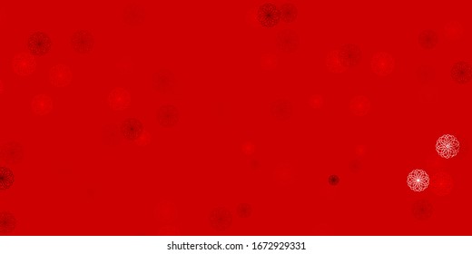 Light Orange vector background with bubbles. Abstract decorative design in gradient style with bubbles. Design for posters, banners.