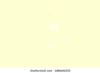 Light Orange vector background with bubbles. Blurred decorative design in abstract style with bubbles. New template for your brand book.