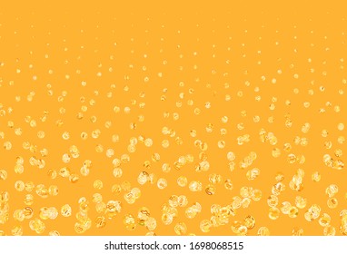 Light Orange vector background with bubbles. Blurred bubbles on abstract background with colorful gradient. Pattern for beautiful websites.