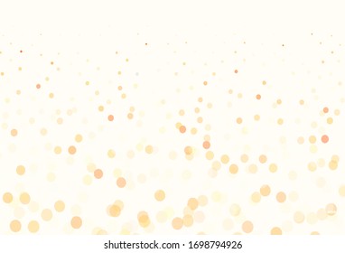Light Orange vector background with bubbles. Modern abstract illustration with colorful water drops. Pattern for futuristic ad, booklets.