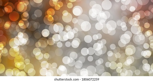 Light Orange vector background with bubbles. Abstract decorative design in gradient style with bubbles. New template for a brand book.
