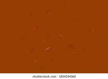 Light Orange vector background with bubbles. Abstract illustration with colored bubbles in nature style. New template for your brand book.