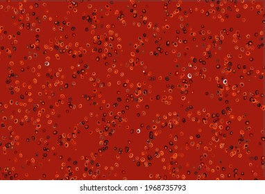 Light Orange vector background with bubbles. Blurred bubbles on abstract background with colorful gradient. Design for posters, banners.