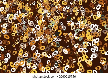 Light Orange vector background with bubbles. Glitter abstract illustration with blurred drops of rain. Pattern for beautiful websites.
