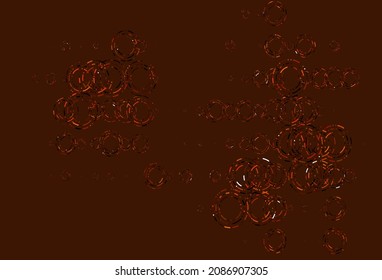Light Orange vector background with bubbles. Glitter abstract illustration with blurred drops of rain. Pattern for beautiful websites.