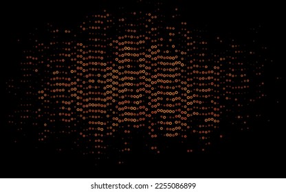Light Orange vector background with bubbles. Blurred bubbles on abstract background with colorful gradient. Pattern of water, rain drops.