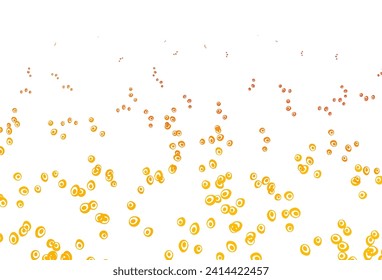 Light Orange vector background with bubbles. Illustration with set of shining colorful abstract circles. Template for your brand book.