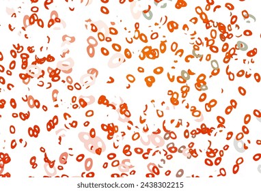 Light Orange vector background with bubbles. Beautiful colored illustration with blurred circles in nature style. Completely new template for your brand book.