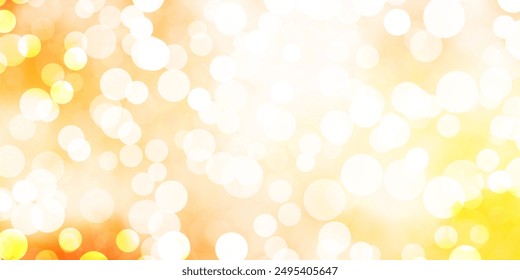Light Orange vector background with bubbles. Abstract colorful disks on simple gradient background. Design for your commercials.