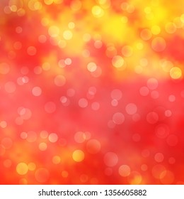 Light Orange vector background with circles. Abstract colorful disks on simple gradient background. Pattern for booklets, leaflets.