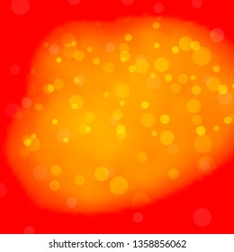 Light Orange vector background with circles. Illustration with set of shining colorful abstract spheres. Pattern for business ads.