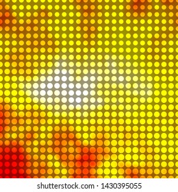 Light Orange vector background with circles. Abstract decorative design in gradient style with bubbles. Pattern for booklets, leaflets.