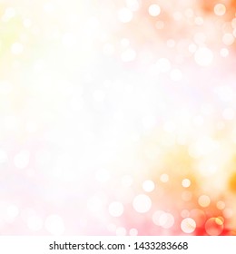 Light Orange vector background with circles. Abstract colorful disks on simple gradient background. Pattern for booklets, leaflets.