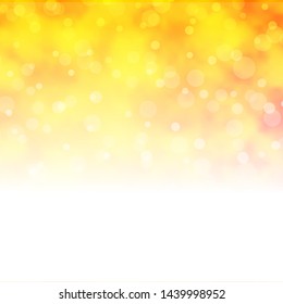 Light Orange vector background with circles. Glitter abstract illustration with colorful drops. Design for posters, banners.