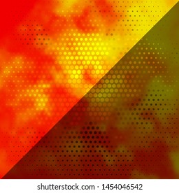 Light Orange vector background with circles. Abstract illustration with colorful spots in nature style. Design for your commercials.