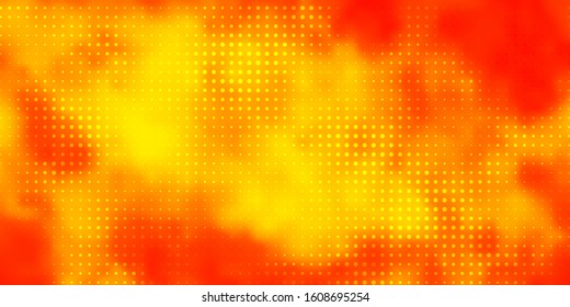 Light Orange vector background with circles. Glitter abstract illustration with colorful drops. Design for your commercials.