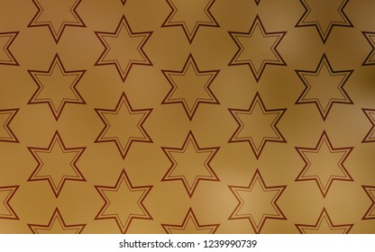 Light Orange vector background with colored stars. Modern geometrical abstract illustration with stars. Smart design for your business advert.