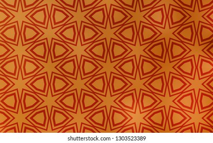 Light Orange vector background with colored stars. Shining colored illustration with stars. Pattern for new year ad, booklets.