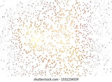 Light Orange vector background with colored stars. Blurred decorative design in simple style with stars. Best design for your ad, poster, banner.