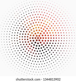 Light Orange vector background with colorful stars. Blur decorative design in simple style with stars. Best design for your ad, poster, banner.