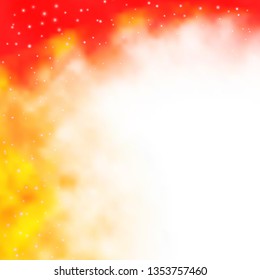 Light Orange vector background with colorful stars. Blur decorative design in simple style with stars. Pattern for new year ad, booklets.