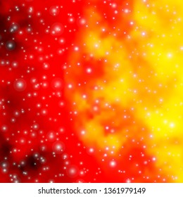 Light Orange vector background with colorful stars. Decorative illustration with stars on abstract template. Design for your business promotion.