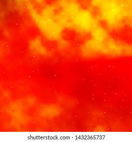 Light Orange vector background with colorful stars. Decorative illustration with stars on abstract template. Best design for your ad, poster, banner.