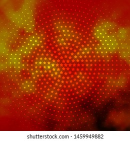 Light Orange vector background with colorful stars. Decorative illustration with stars on abstract template. Theme for cell phones.