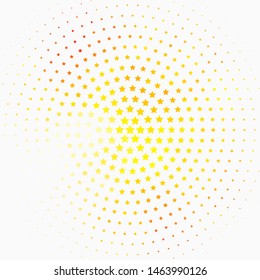 Light Orange vector background with colorful stars. Colorful illustration in abstract style with gradient stars. Best design for your ad, poster, banner.