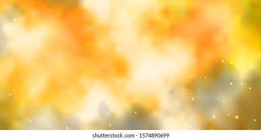 Light Orange vector background with colorful stars. Modern geometric abstract illustration with stars. Theme for cell phones.