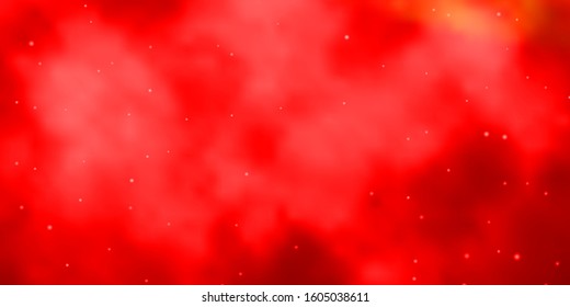 Light Orange vector background with colorful stars. Colorful illustration in abstract style with gradient stars. Pattern for wrapping gifts.