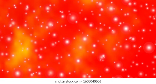 Light Orange vector background with colorful stars. Decorative illustration with stars on abstract template. Best design for your ad, poster, banner.