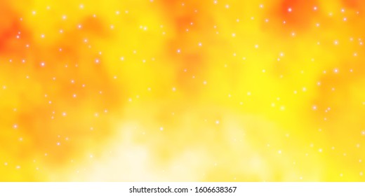 Light Orange vector background with colorful stars. Decorative illustration with stars on abstract template. Design for your business promotion.
