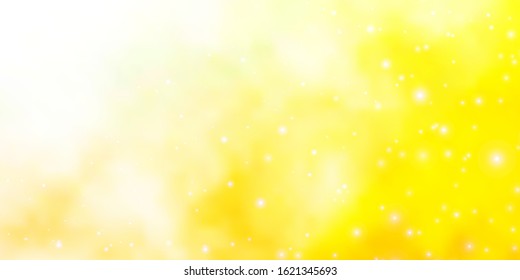Light Orange vector background with colorful stars. Modern geometric abstract illustration with stars. Theme for cell phones.