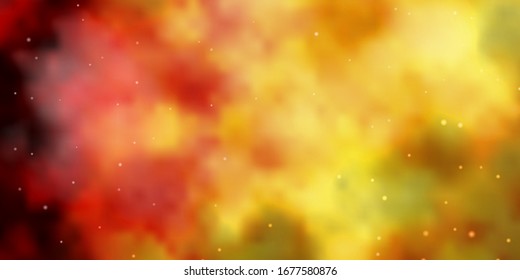 Light Orange vector background with colorful stars. Modern geometric abstract illustration with stars. Pattern for wrapping gifts.