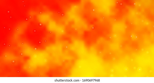 Light Orange vector background with colorful stars. Modern geometric abstract illustration with stars. Pattern for websites, landing pages.