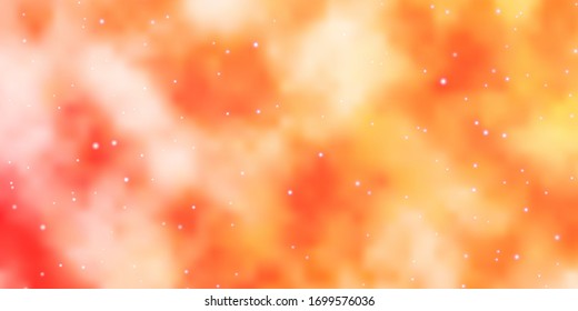 Light Orange vector background with colorful stars. Modern geometric abstract illustration with stars. Design for your business promotion.
