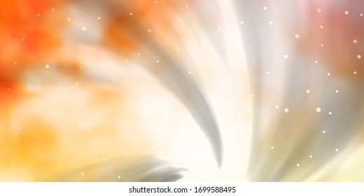 Light Orange vector background with colorful stars. Decorative illustration with stars on abstract template. Theme for cell phones.