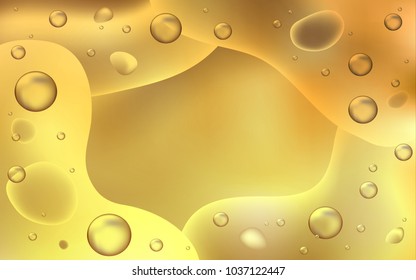Light Orange vector background with curved circles. Blurred geometric sample with gradient bubbles.  New composition for your brand book.