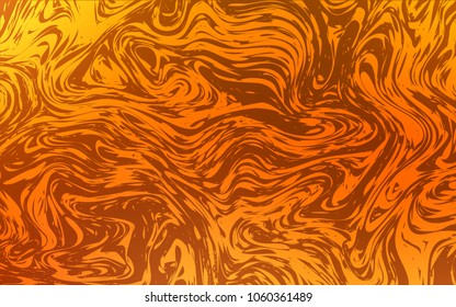 Light Orange vector background with curved circles. Shining crooked illustration in marble style. A completely new template for your business design.